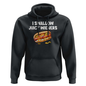 Funny Hotdog Hoodie I Swallow Juicy Wieners Joke Sarcastic TS11 Black Print Your Wear