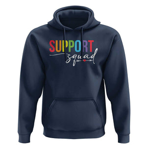 School Support Team Hoodie Support Squad Teacher TS11 Navy Print Your Wear