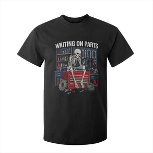 Waiting On Parts Funny Mechanic T Shirt For Kid Funny Skeleton Auto Repair Life