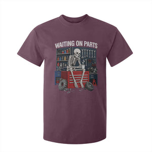 Waiting On Parts Funny Mechanic T Shirt For Kid Funny Skeleton Auto Repair Life