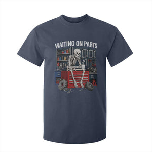 Waiting On Parts Funny Mechanic T Shirt For Kid Funny Skeleton Auto Repair Life
