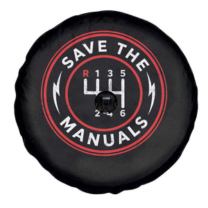 Save The Manuals Gear Shift Car Lover Spare Tire Cover