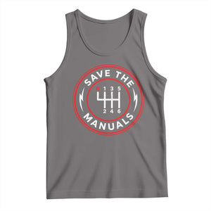 Save The Manuals Gear Shift Car Lover Tank Top
