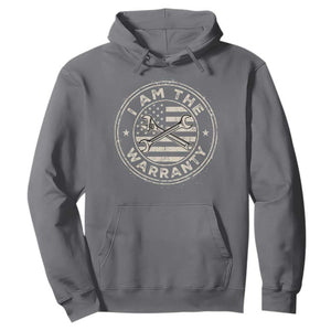 I Am The Warranty Funny Mechanic Hoodie Race Car Parts Repair Guy Vintage American Flag TS11 Charcoal Print Your Wear