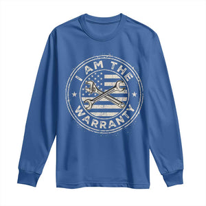 I Am The Warranty Funny Mechanic Long Sleeve Shirt Race Car Parts Repair Guy Vintage American Flag TS11 Royal Blue Print Your Wear