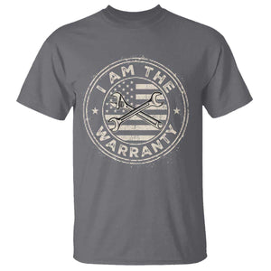 I Am The Warranty Funny Mechanic T Shirt Race Car Parts Repair Guy Vintage American Flag TS11 Charcoal Print Your Wear