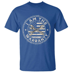 I Am The Warranty Funny Mechanic T Shirt Race Car Parts Repair Guy Vintage American Flag TS11 Royal Blue Print Your Wear
