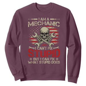 I Am A Mechanic I Can't Fix Stupid But I Can Fix What Stupid Does Sweatshirt Funny Car Guy
