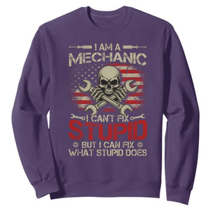 I Am A Mechanic I Can't Fix Stupid But I Can Fix What Stupid Does Sweatshirt Funny Car Guy