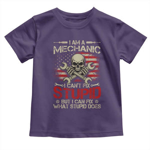 I Am A Mechanic I Can't Fix Stupid But I Can Fix What Stupid Does Toddler T Shirt Funny Car Guy