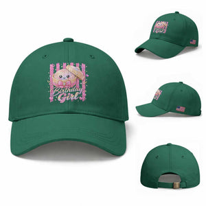 Birthday Girl Cute Glitter Dumpling Baseball Cap Kawaii Food Squishy Summer Stripes