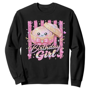 Birthday Girl Cute Glitter Dumpling Sweatshirt Kawaii Food Squishy Summer Stripes