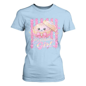 Birthday Girl Cute Glitter Dumpling T Shirt For Women Kawaii Food Squishy Summer Stripes