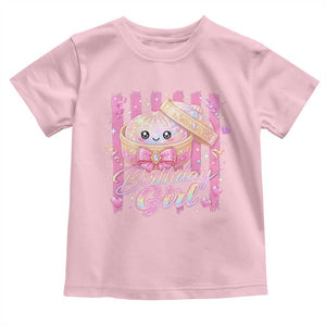 Birthday Girl Cute Glitter Dumpling Toddler T Shirt Kawaii Food Squishy Summer Stripes