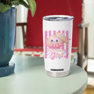 Birthday Girl Cute Glitter Dumpling Tumbler Cup Kawaii Food Squishy Summer Stripes