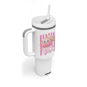 Birthday Girl Cute Glitter Dumpling Tumbler With Handle Kawaii Food Squishy Summer Stripes
