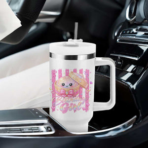 Birthday Girl Cute Glitter Dumpling Tumbler With Handle Kawaii Food Squishy Summer Stripes
