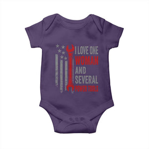 I Love One Woman And Several Power Tools Baby Onesie Funny Mechanic Handyman Carpenter TS11 Purple Print Your Wear