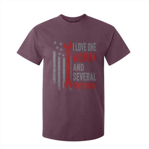 I Love One Woman And Several Power Tools T Shirt For Kid Funny Mechanic Handyman Carpenter TS11 Maroon Print Your Wear