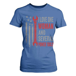 I Love One Woman And Several Power Tools T Shirt For Women Funny Mechanic Handyman Carpenter TS11 Royal Blue Print Your Wear