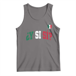 Mexican Y Si Si Football Jersey Style Tank Top Funny Mexico Roots TS11 Deep Heather Print Your Wear