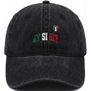Mexican Y Si Si Football Jersey Style Washed Cotton Baseball Cap Funny Mexico Roots TS11 Print Your Wear