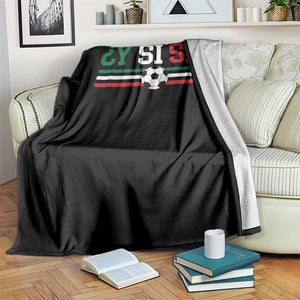 Y Si Sí Mexico Football Throw Blanket Vintage Mexican Flag Soccer Lover