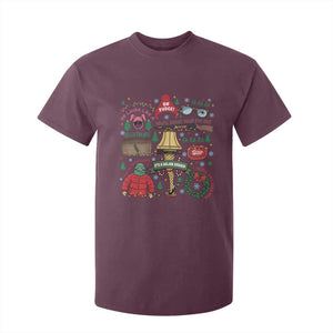 Funny Christmas Movie T Shirt For Kid Oh Fudge Bunny Pajama Italian Leg Lamp TS11 Maroon Print Your Wear