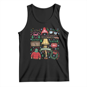 Funny Christmas Movie Tank Top Oh Fudge Bunny Pajama Italian Leg Lamp TS11 Black Print Your Wear