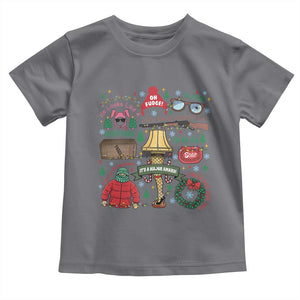 Funny Christmas Movie Toddler T Shirt Oh Fudge Bunny Pajama Italian Leg Lamp TS11 Charcoal Print Your Wear
