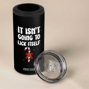 Funny Christmas It Isn't Going To Lick Itself 4 in 1 Can Cooler Tumbler Xmas Adult Humor Couple Matching TS11 Print Your Wear