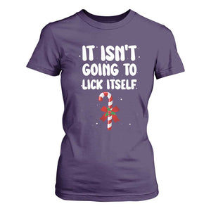 Funny Christmas It Isn't Going To Lick Itself T Shirt For Women Xmas Adult Humor Couple Matching TS11 Purple Print Your Wear