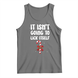 Funny Christmas It Isn't Going To Lick Itself Tank Top Xmas Adult Humor Couple Matching TS11 Black Heather Print Your Wear