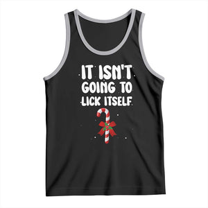 Funny Christmas It Isn't Going To Lick Itself Tank Top Xmas Adult Humor Couple Matching TS11 Black Athletic Heather Print Your Wear
