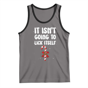 Funny Christmas It Isn't Going To Lick Itself Tank Top Xmas Adult Humor Couple Matching TS11 Deep Heather Black Print Your Wear