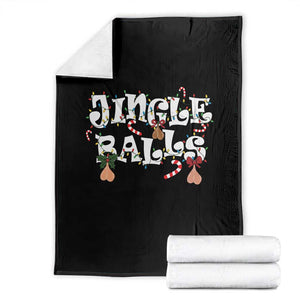 Funny Naughty Christmas Jingle Balls Throw Blanket Santa Xmas Jingle Bells Adult Joke TS11 Black Print Your Wear