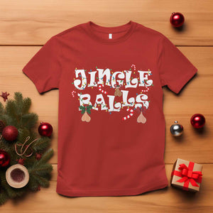 Funny Naughty Christmas Jingle Balls T Shirt Santa Xmas Jingle Bells Adult Joke TS11 Red Print Your Wear