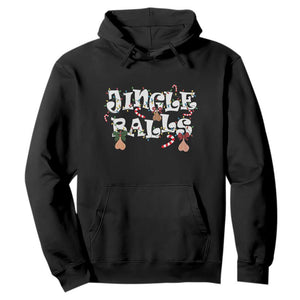 Funny Naughty Christmas Jingle Balls Hoodie Santa Xmas Jingle Bells Adult Joke TS11 Black Print Your Wear