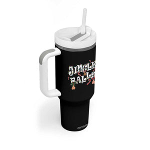 Funny Naughty Christmas Jingle Balls Tumbler With Handle Santa Xmas Jingle Bells Adult Joke TS11 Print Your Wear