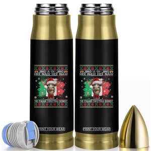 Funny Italian Christmas Donkey Bullet Tumbler Funny Domick The Donkey Holiday Italy Flag TS11 Black Print Your Wear