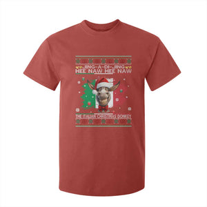Funny Italian Christmas Donkey T Shirt For Kid Funny Domick The Donkey Holiday Italy Flag TS11 Red Print Your Wear