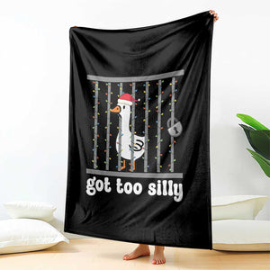 Funny Got Too Silly Christmas Throw Blanket Santa Goose Pun Humor Animal Lovers TS11 Print Your Wear