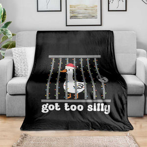 Funny Got Too Silly Christmas Throw Blanket Santa Goose Pun Humor Animal Lovers TS11 Print Your Wear