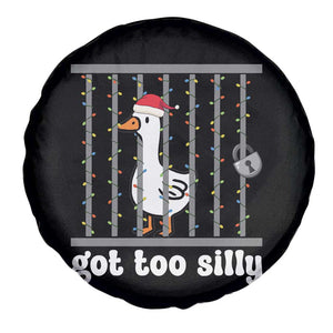 Funny Got Too Silly Christmas Spare Tire Cover Santa Goose Pun Humor Animal Lovers TS11 Print Your Wear