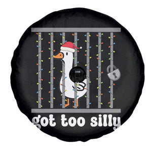 Funny Got Too Silly Christmas Spare Tire Cover Santa Goose Pun Humor Animal Lovers TS11 Print Your Wear