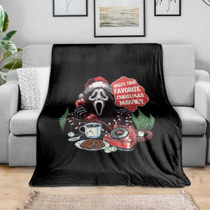 Funny Ghost Christmas Face Throw Blanket Whats Your Favorite Christmas Movie Spooky Xmas TS11 Print Your Wear
