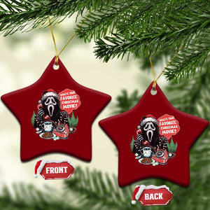 Funny Ghost Christmas Face Ceramic Ornament Whats Your Favorite Christmas Movie Spooky Xmas TS11 Print Your Wear
