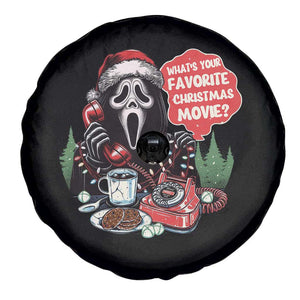 Funny Ghost Christmas Face Spare Tire Cover Whats Your Favorite Christmas Movie Spooky Xmas TS11 Print Your Wear