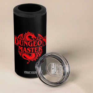 Funny Dungeon Master 4 in 1 Can Cooler Tumbler RPG Gamer D20 Tabletop Red Dragon TS11 Print Your Wear