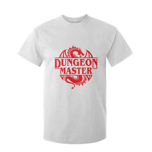 Funny Dungeon Master T Shirt For Kid RPG Gamer D20 Tabletop Red Dragon TS11 White Print Your Wear